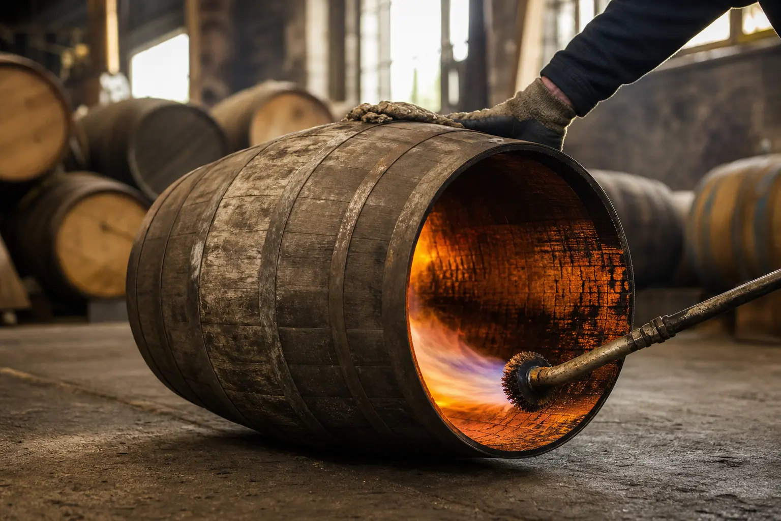 Loch Lomond Distillery cask cooperage recharring process Scotland