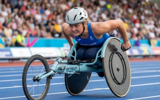 Melanie Woods wheelchair T54 1500m Commonwealth Games record Glasgow