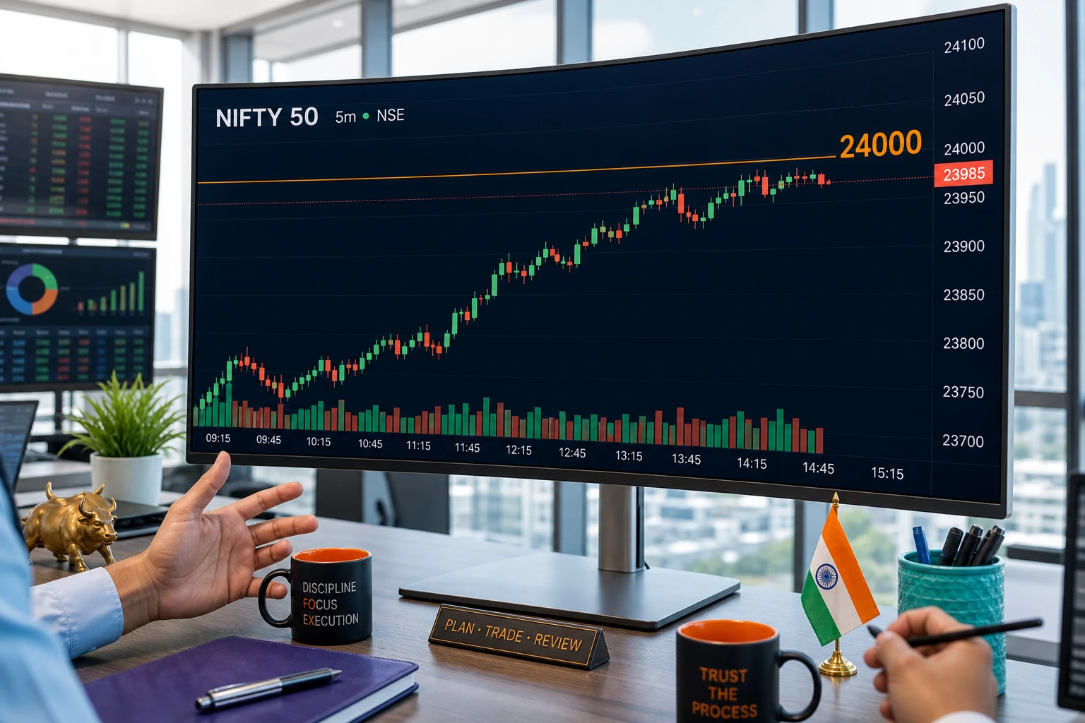 Nifty 50 July 29 trade setup below 24000 levels chart