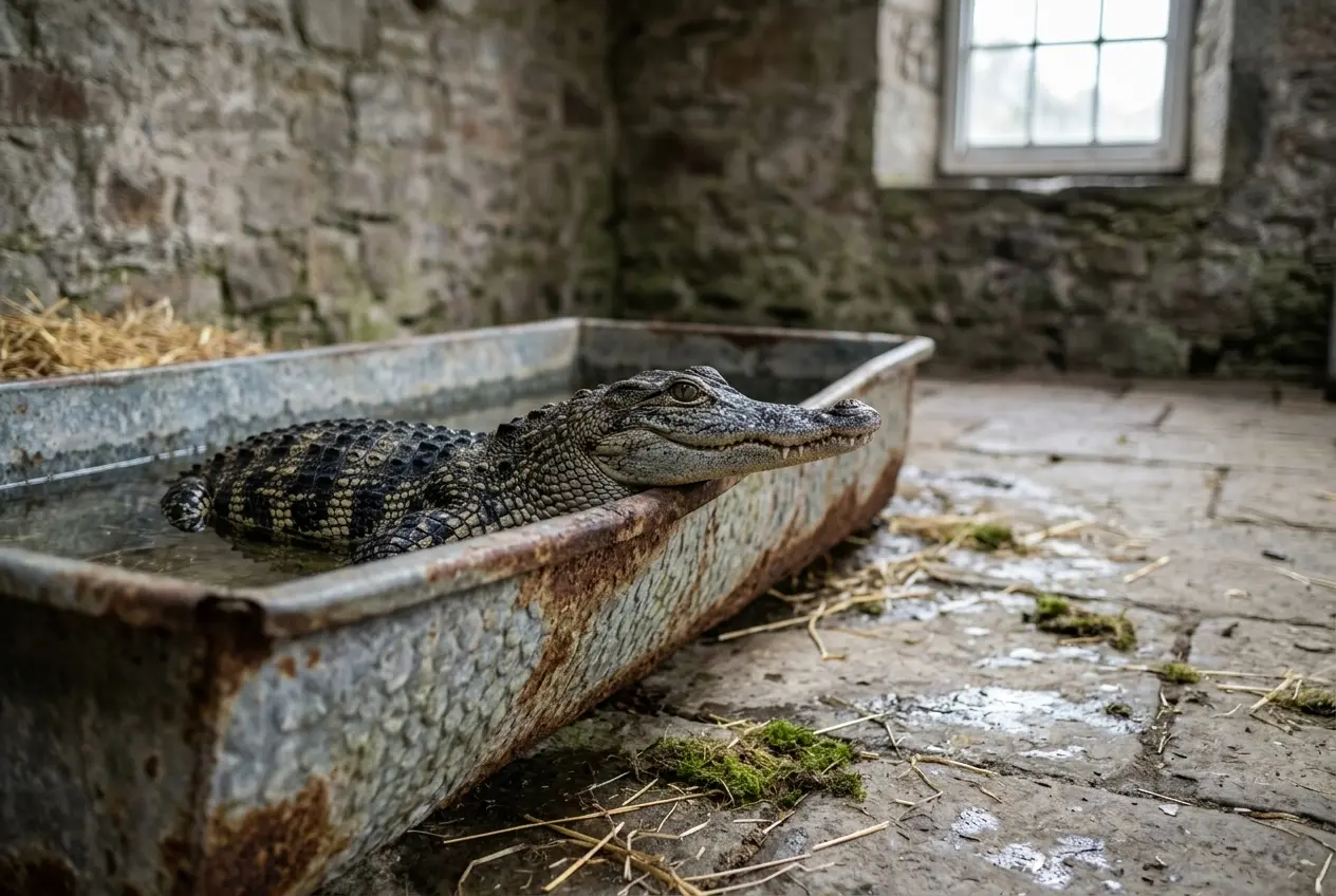 Nile crocodile kept as a licensed dangerous pet in Angus Scotland
