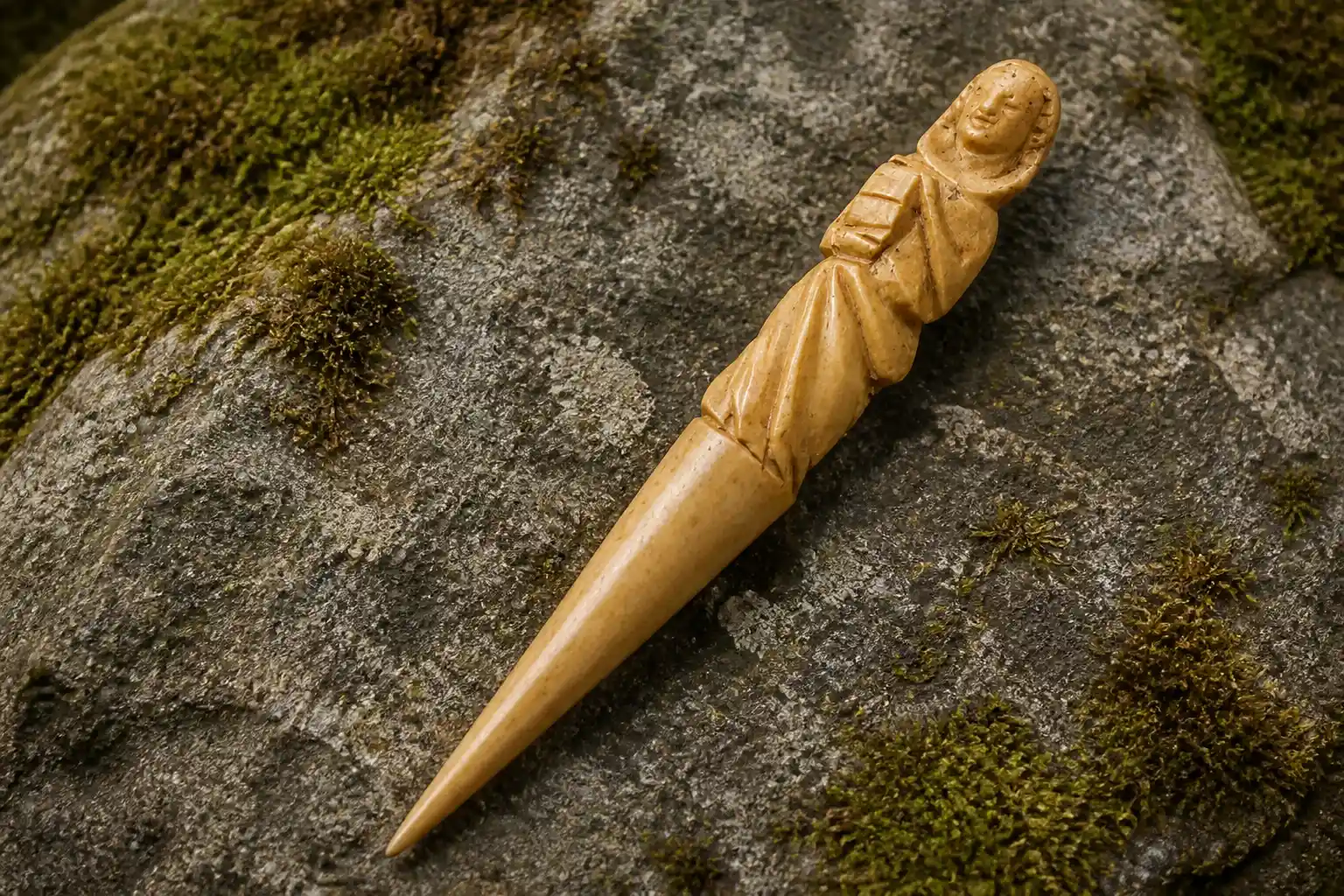 rare medieval antler gravoir hair tool Eilean Donan Castle
