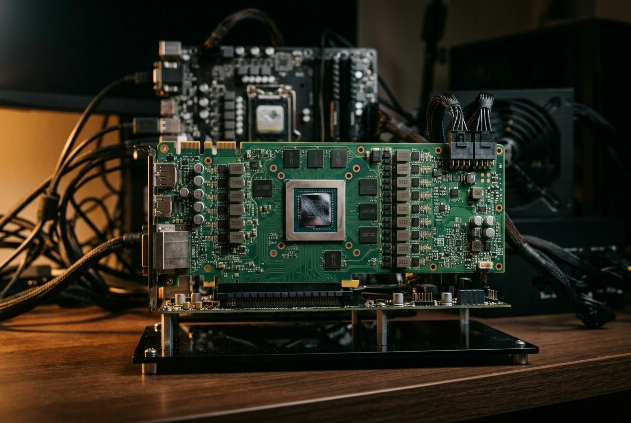 RTX 4080M Frankenstein desktop graphics card PCB