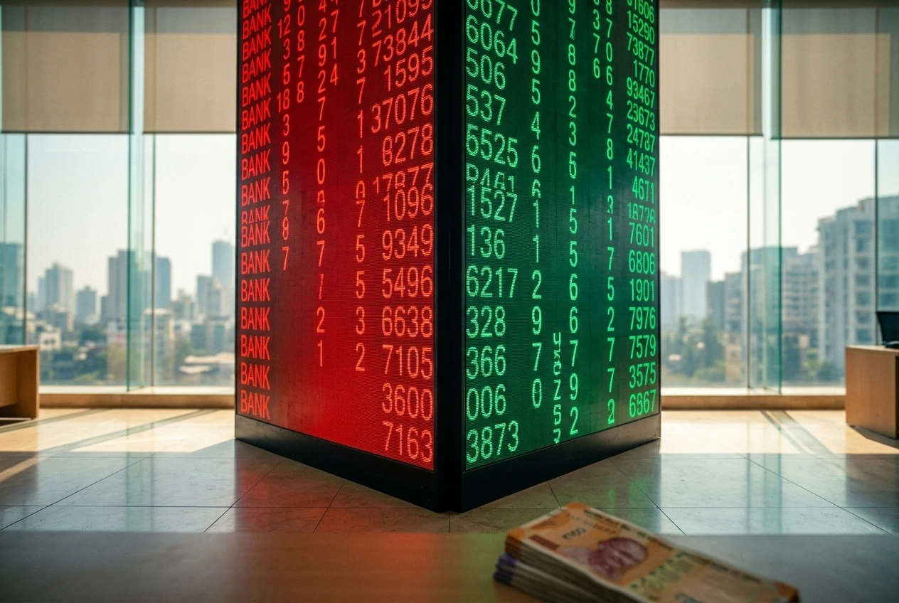 Sensex Nifty fall HDFC Bank Axis Bank PNB Q1 earnings results