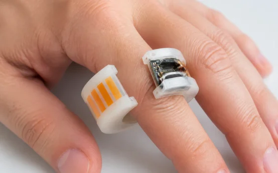 UC San Diego CHARM smart ring finger sweat glucose prototype
