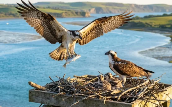 Dorset Poole Harbour osprey pioneering pairs breeding return