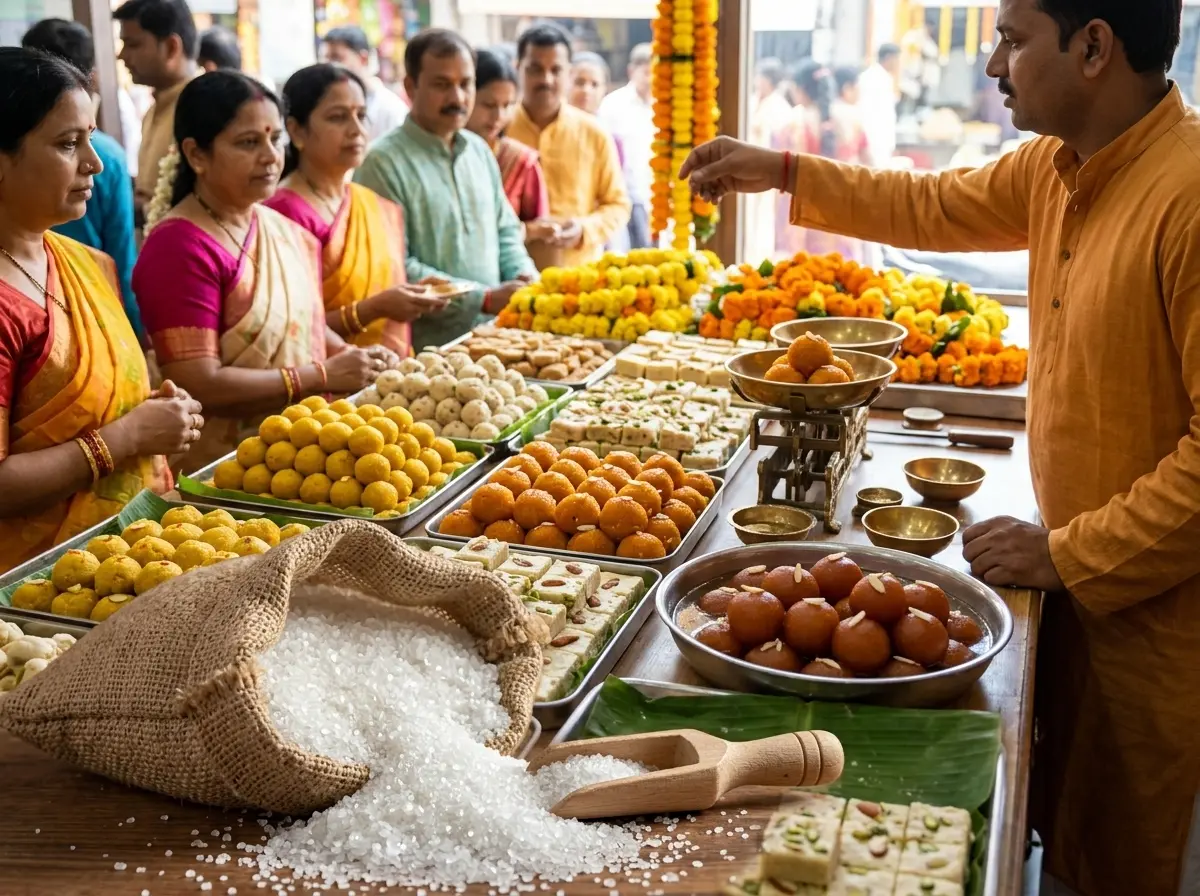 India sugar price surge import decision festive season cane