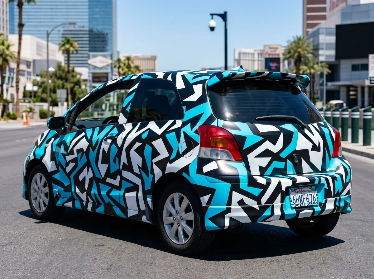 noRecognition patterned Toyota Yaris Def Con surveillance test
