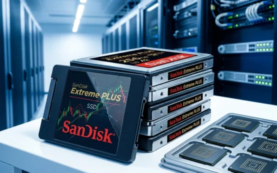 Sandisk SSD chips earnings beat stock price drop August