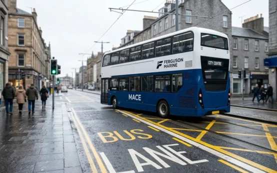 Scotland £55 million bus infrastructure investment priority lanes 2026