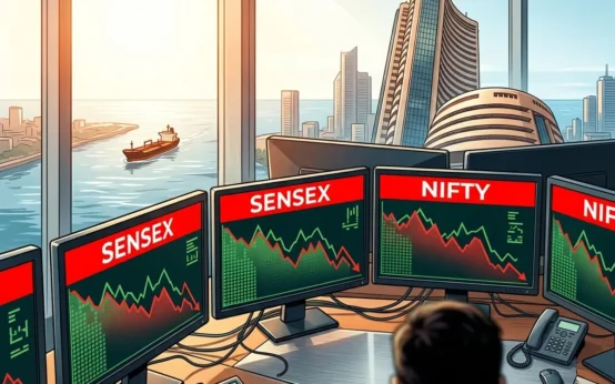 Sensex Nifty fall oil prices US Iran tensions August