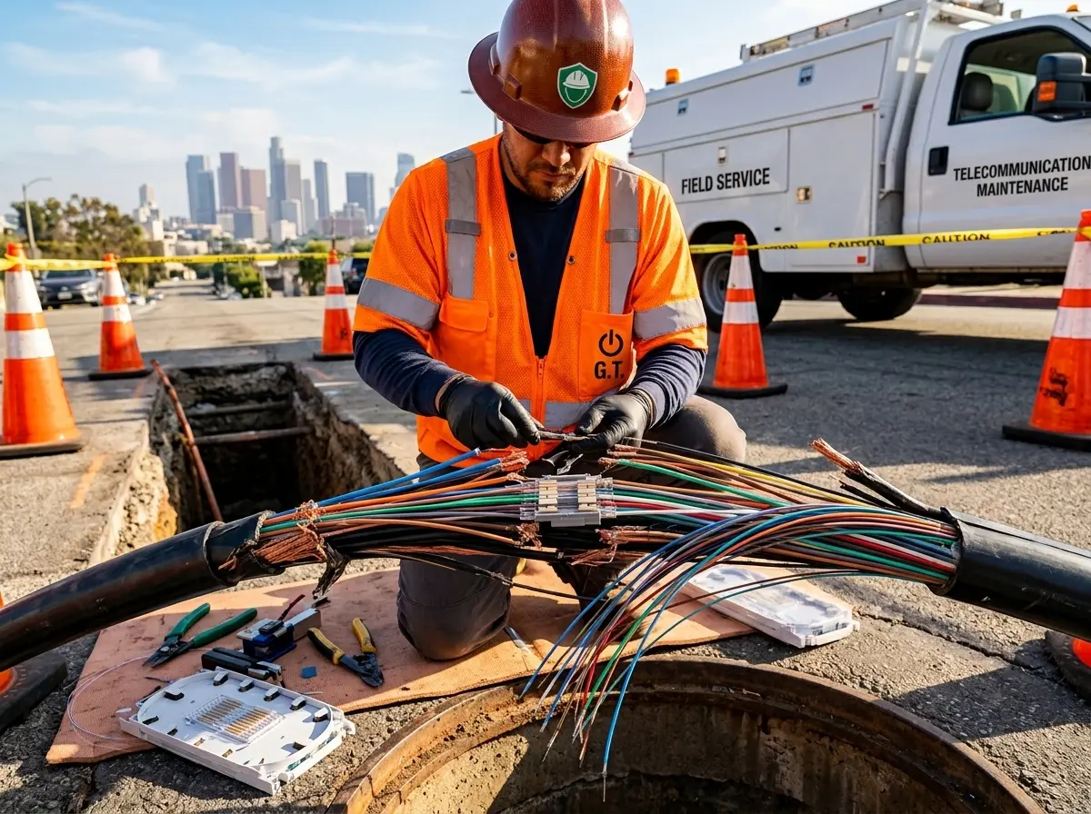 Verizon fiber vandalism SoCal outage technicians repair