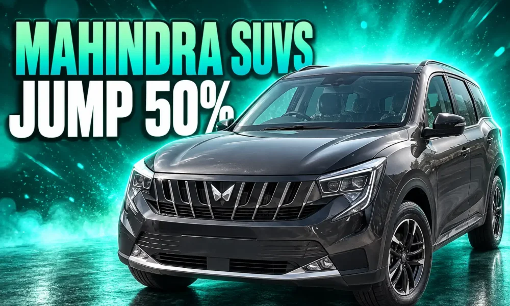 Mahindra SUV sales jump 50 percent August 2026