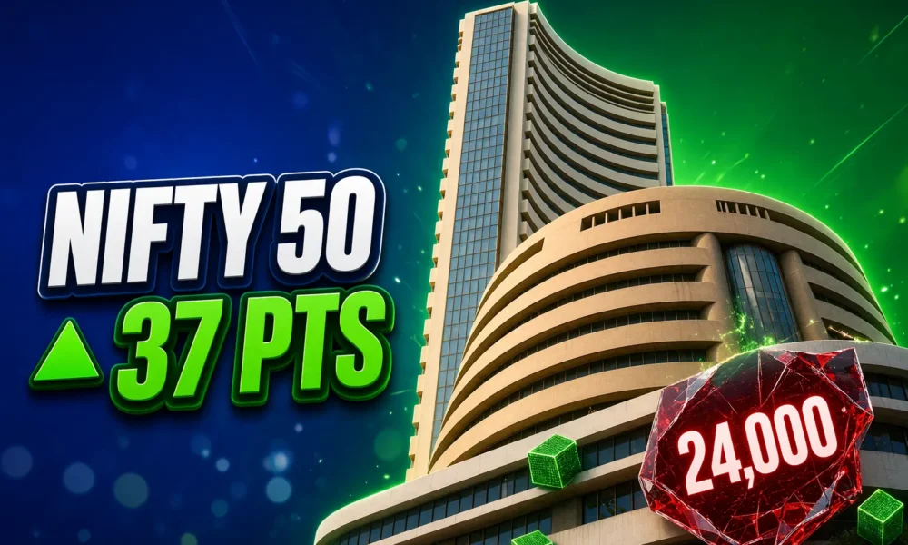 Nifty 50 opened 23910 Friday 37 point gap