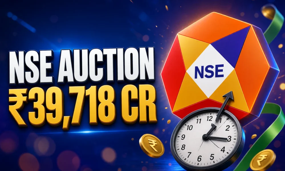 NSE closing auction ₹39,718 crore Monday Sensex