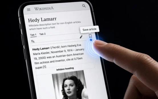 Wikipedia Reading Lists bookmark icon September mobile rollout