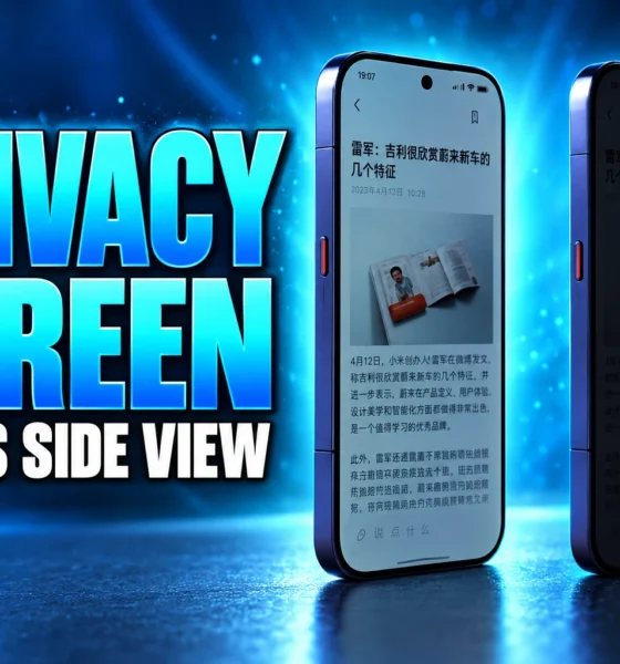 Xiaomi 18 Pro privacy screen viewing angle issue