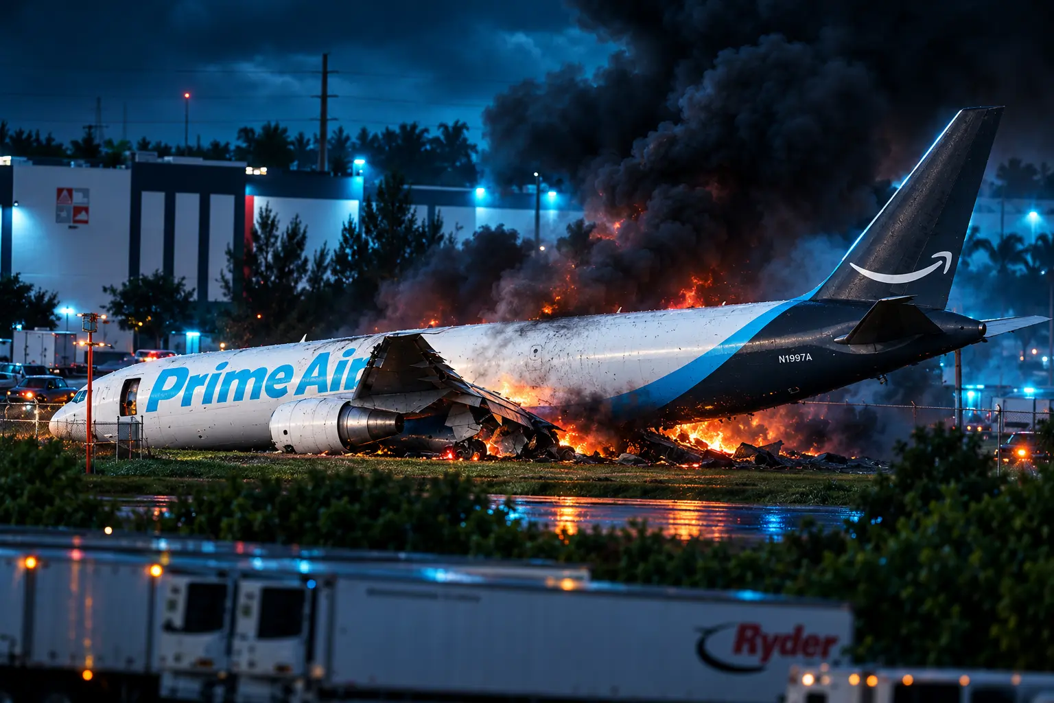 Amazon Prime Air 767 kills five Miami road
