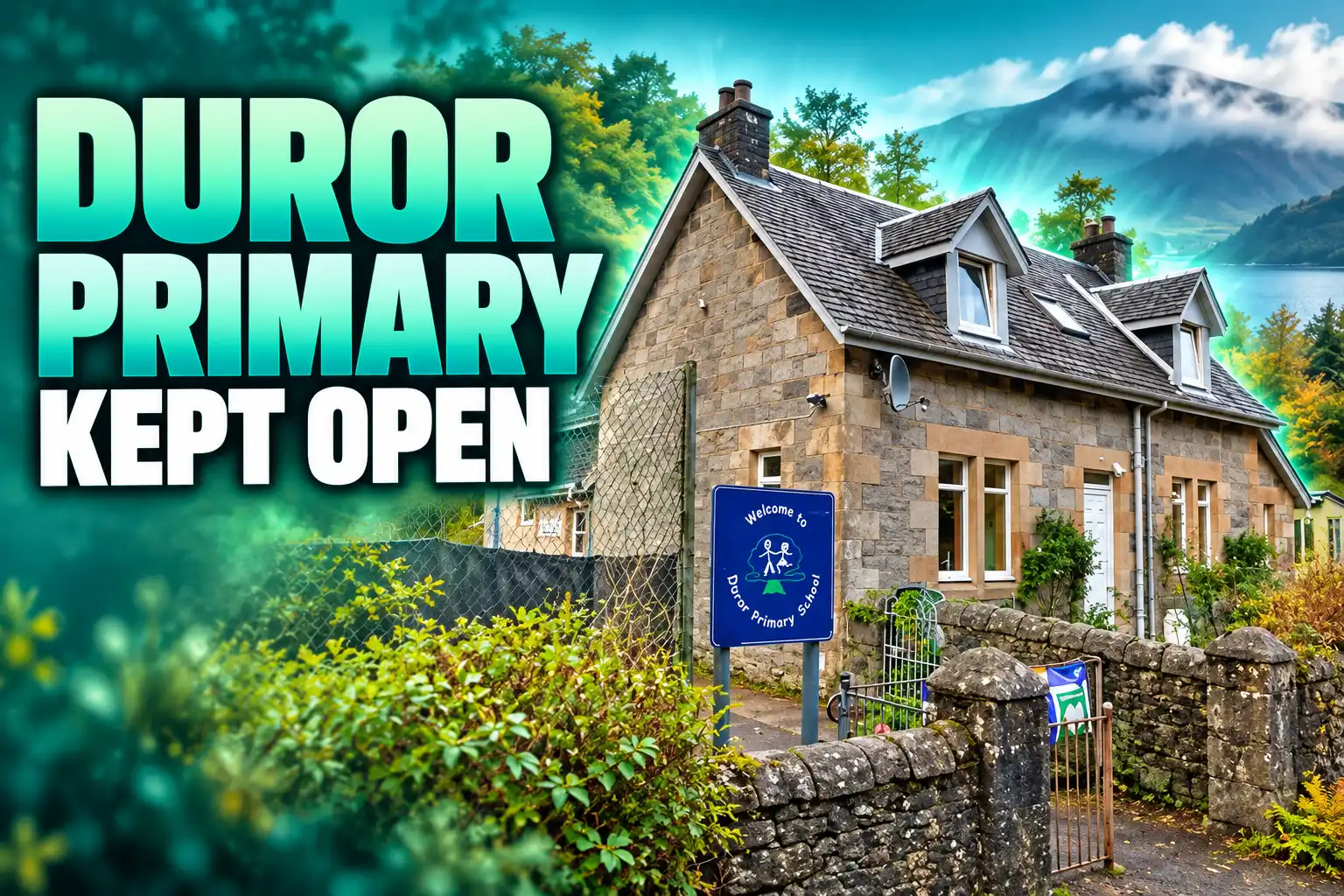 Duror Primary School two pupils kept open