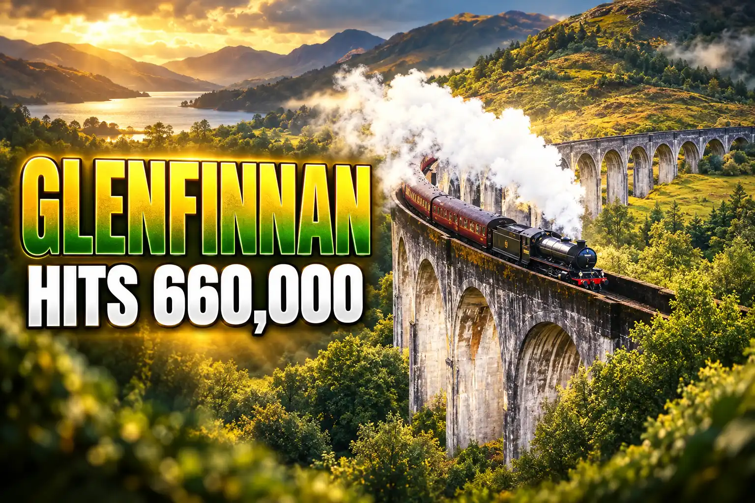 Glenfinnan viaduct 660000 visitors 2025 crush