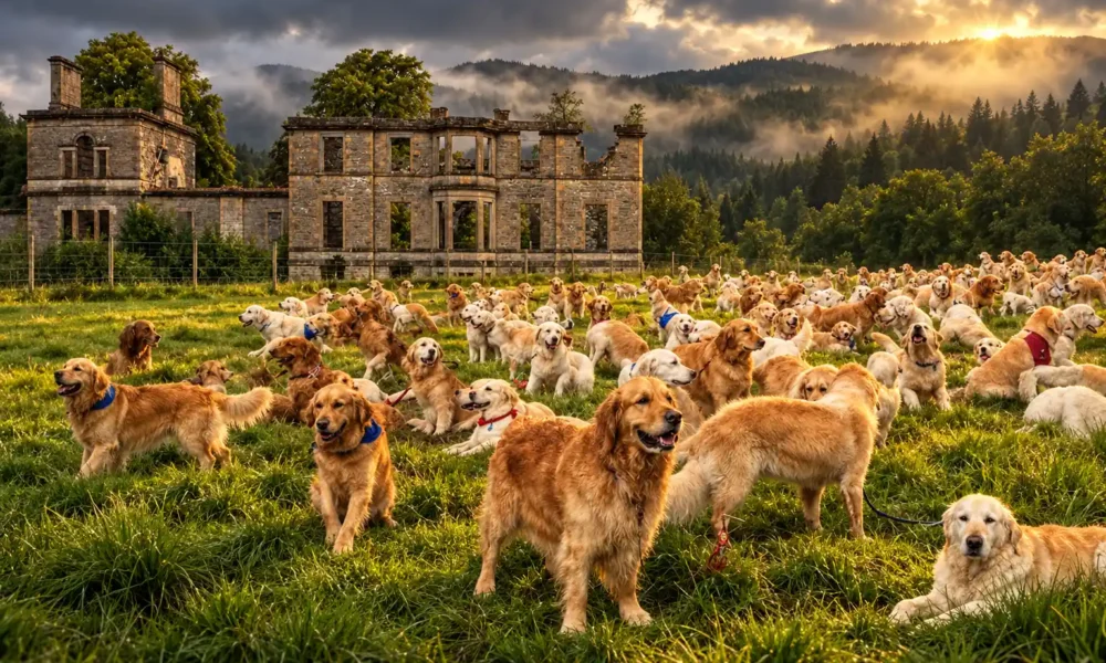 Golden Retrievers return Guisachan House 2028