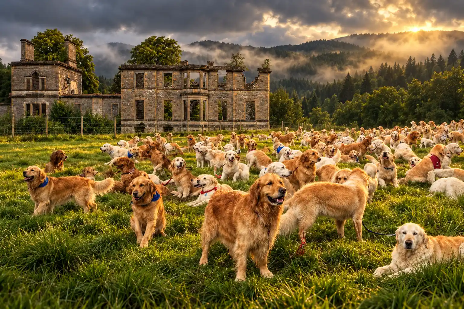 golden retrievers return Guisachan House 2028