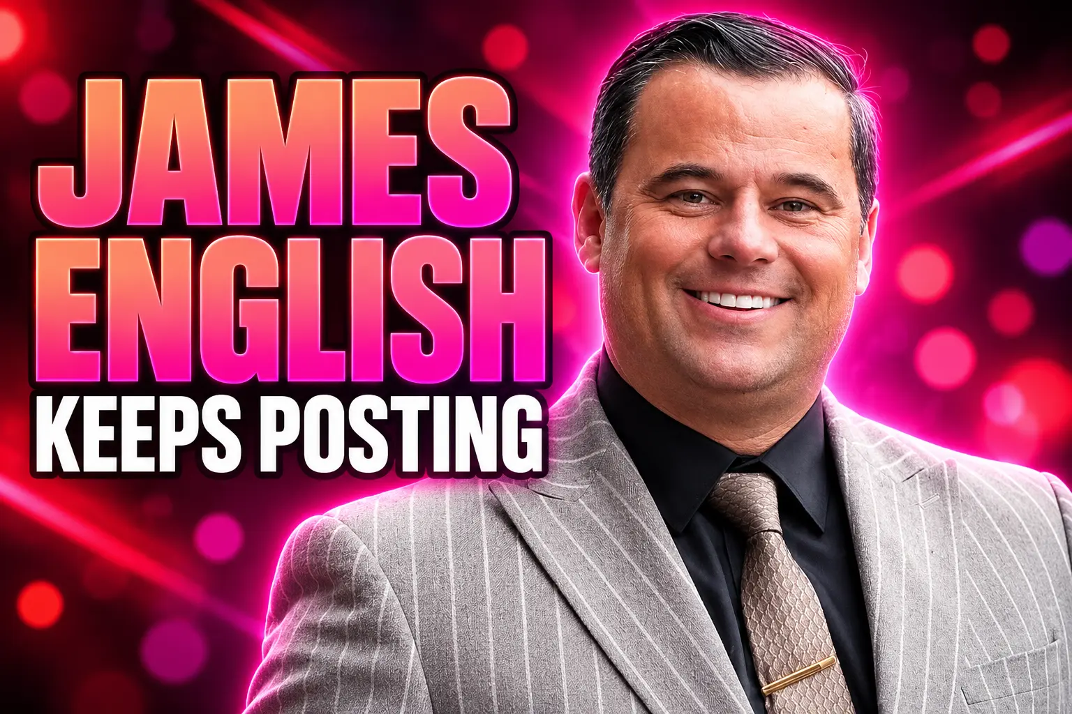 James English keeps posting after domestic abuse verdict