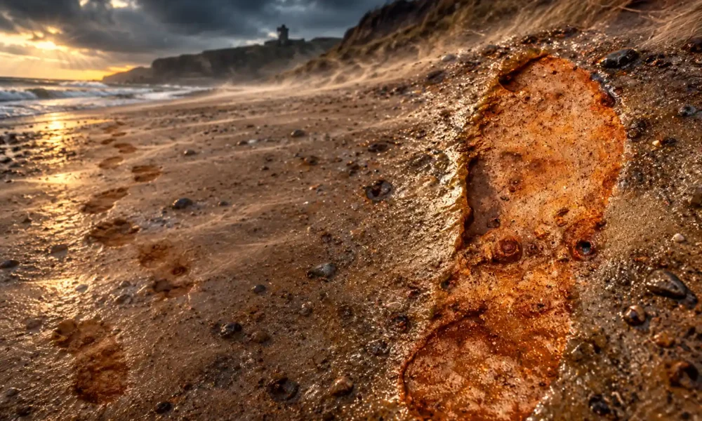 Lunan Bay Iron Age footprints erased by storm