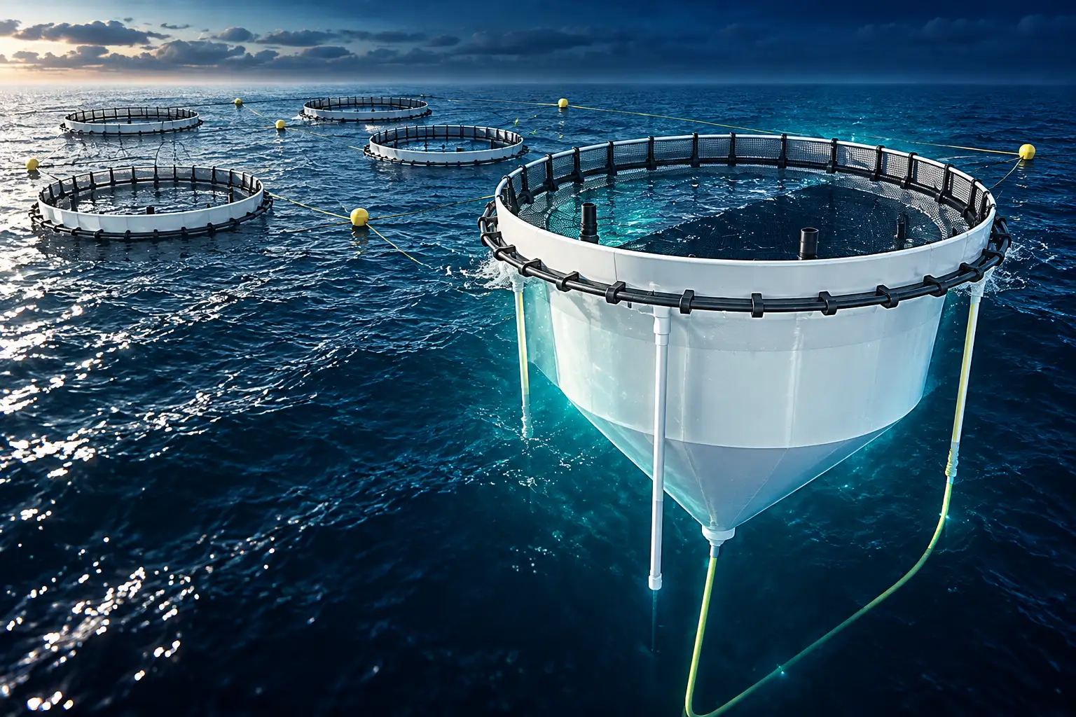 Mowi Scotland semi-closed salmon cage grant
