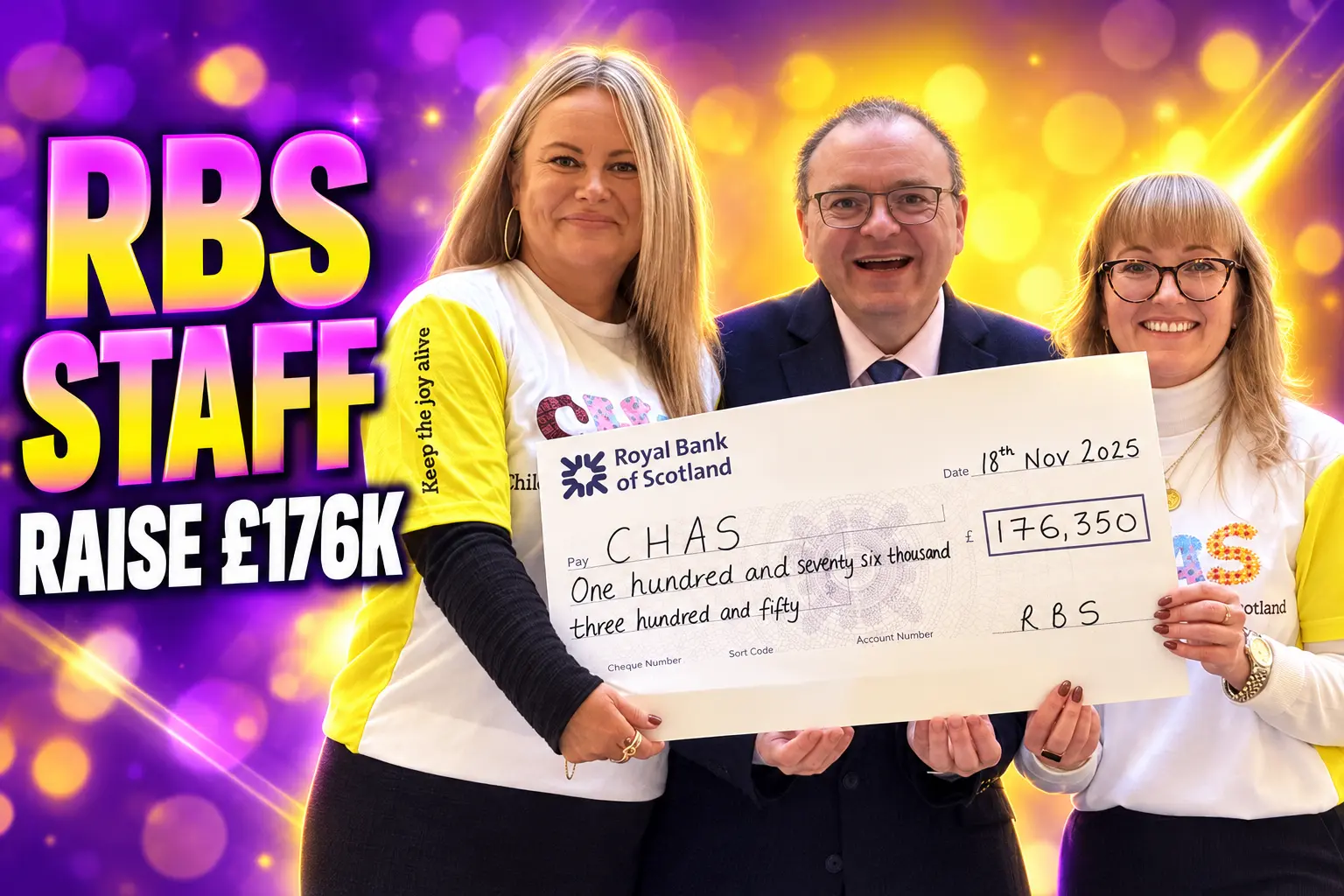RBS staff raise £176,350 for CHAS children's hospices
