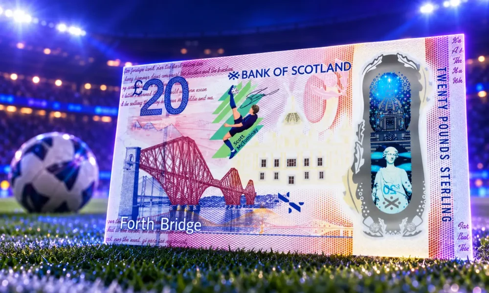 Bank of Scotland McTominay kick on 100 £20 notes