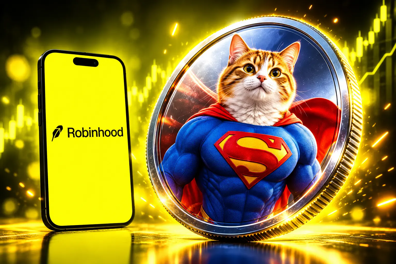 Super Cat 750% surge Robinhood Chain memecoin