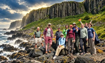 Syracuse geology students Siccar Point walk 2026