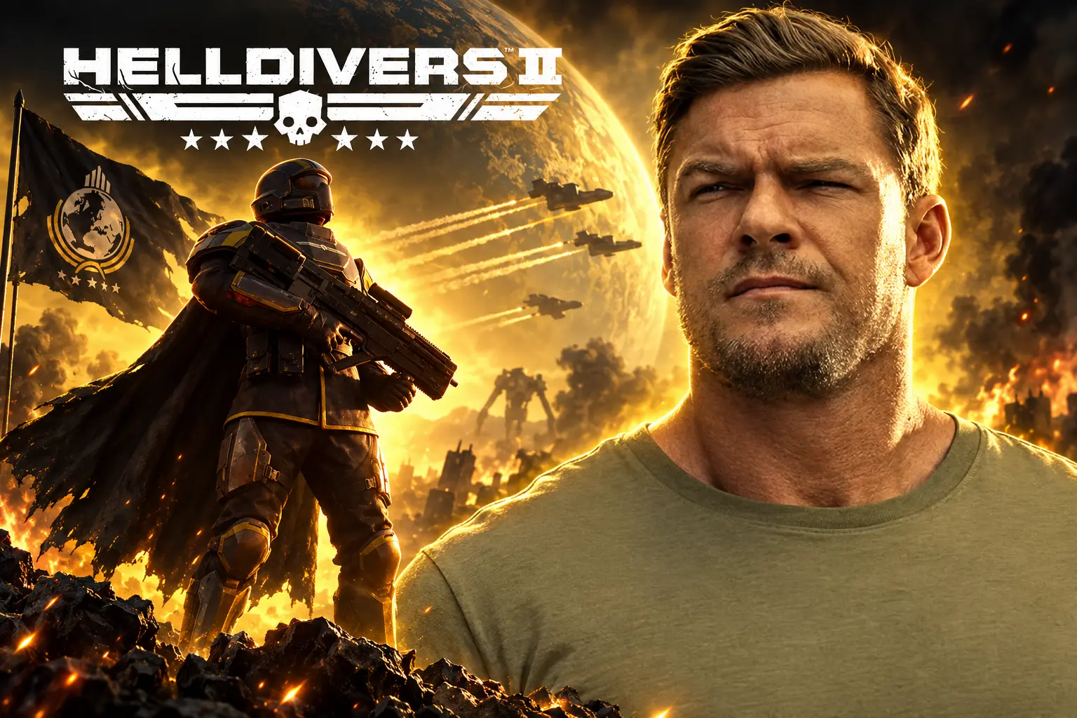 Alan Ritchson Helldivers movie talks November 2027