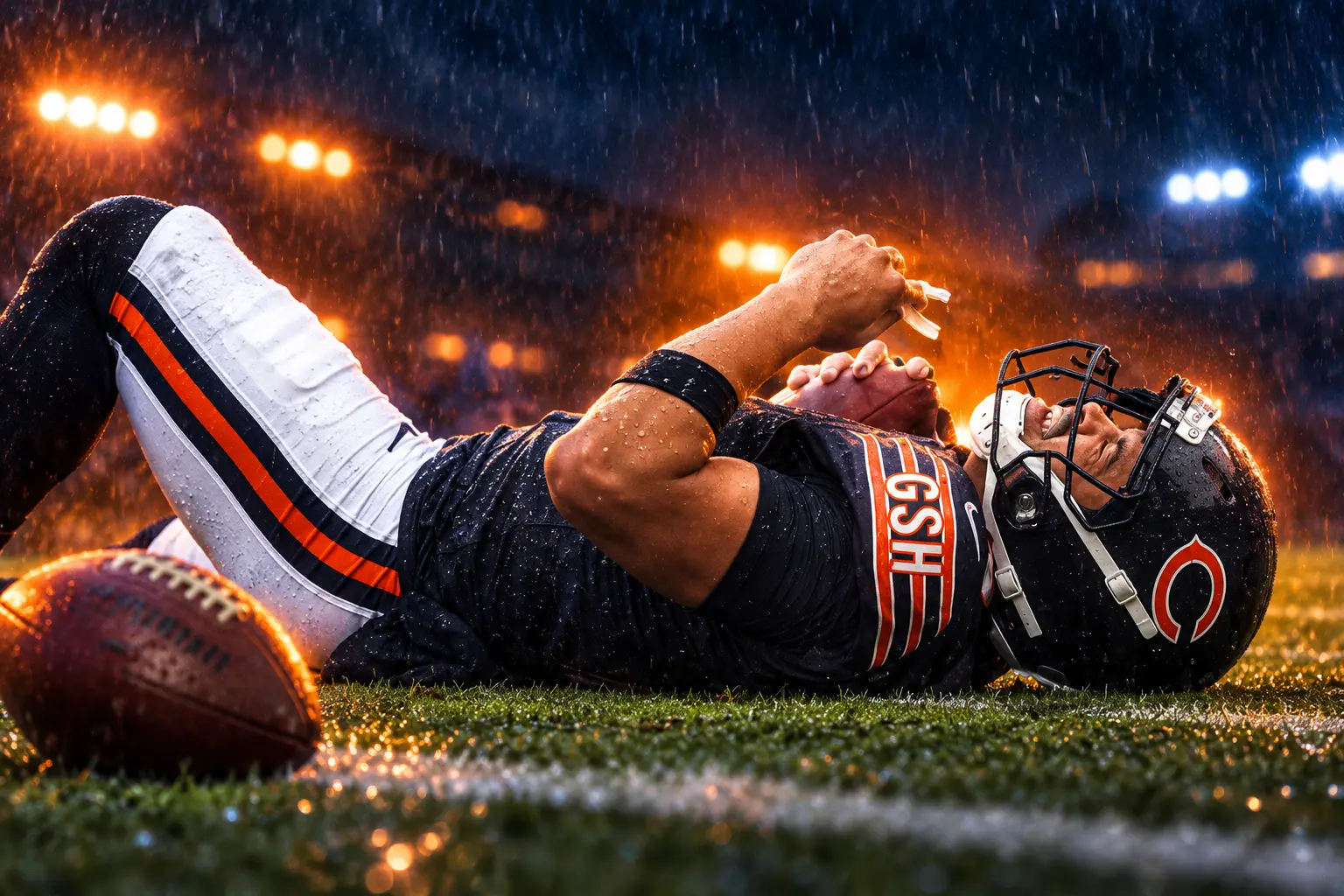 Caleb Williams hamstring Bears drop 59 to 3