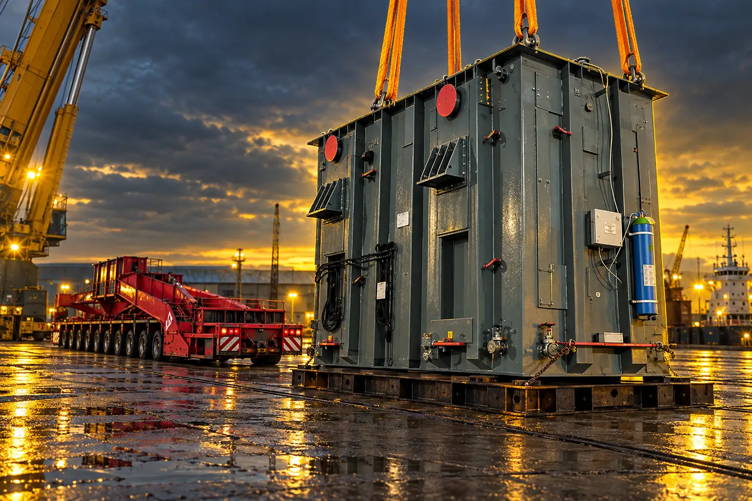 deugro power transformers Port of Leith 74 km haul