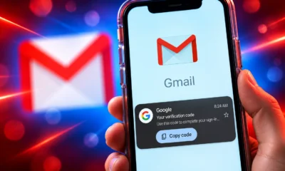 Gmail copy code button Android iOS OTP