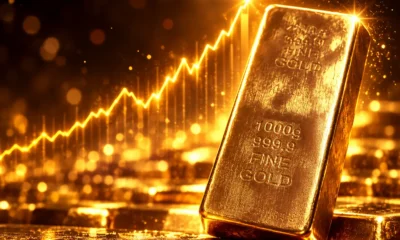 Spot gold rises to $4396.40 an ounce