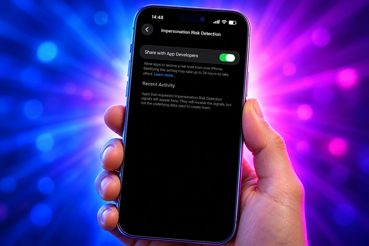 iOS 27 Impersonation Risk Detection app risk score