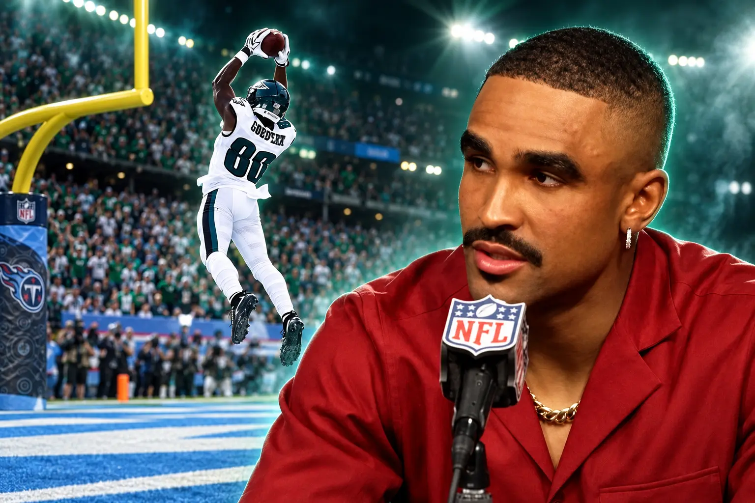 Jalen Hurts late touchdown beats Titans 24-20