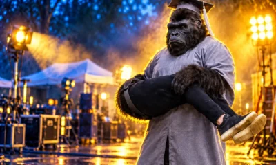 James Gunn practical Gorilla Grodd puppet DCU
