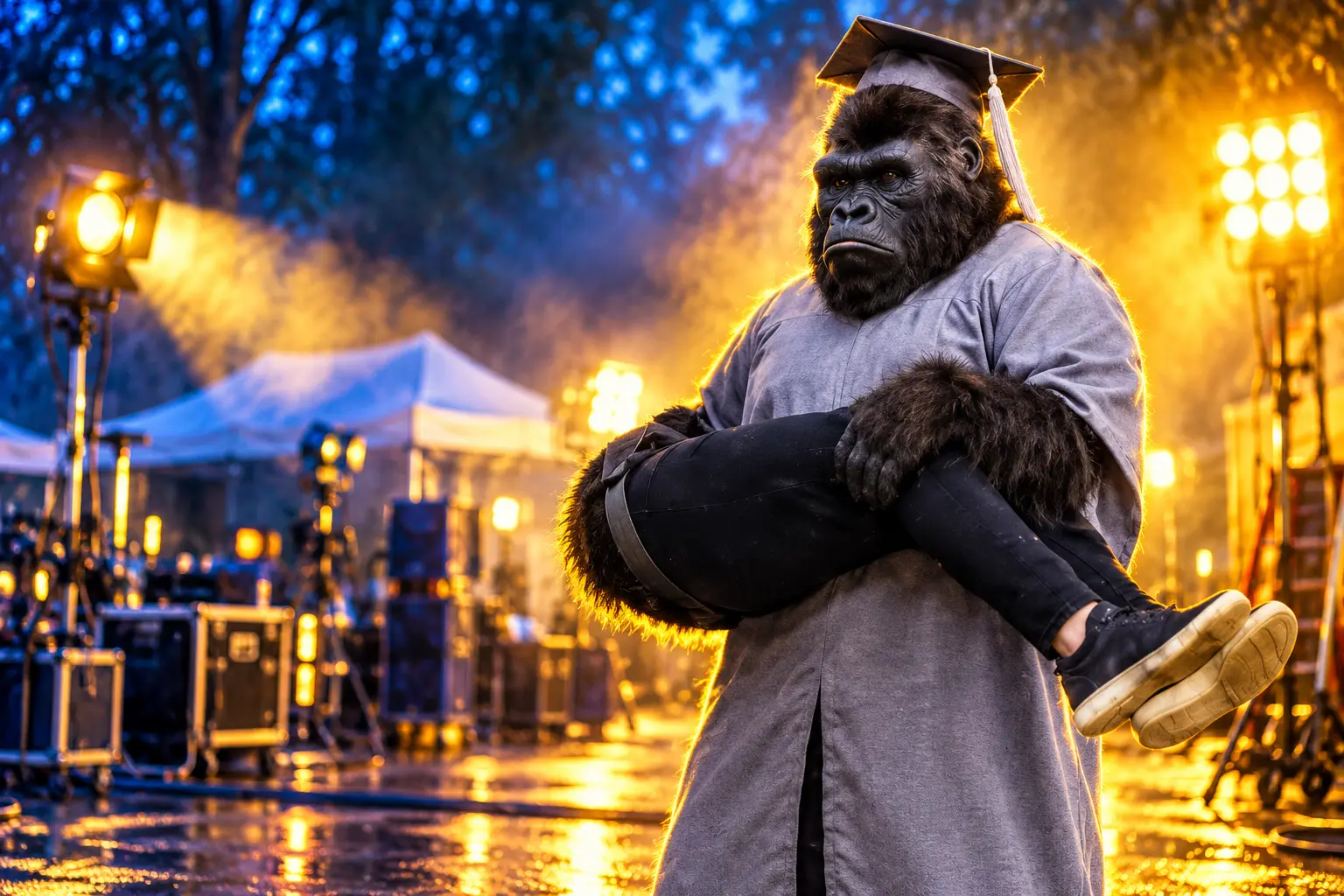 James Gunn practical Gorilla Grodd puppet DCU