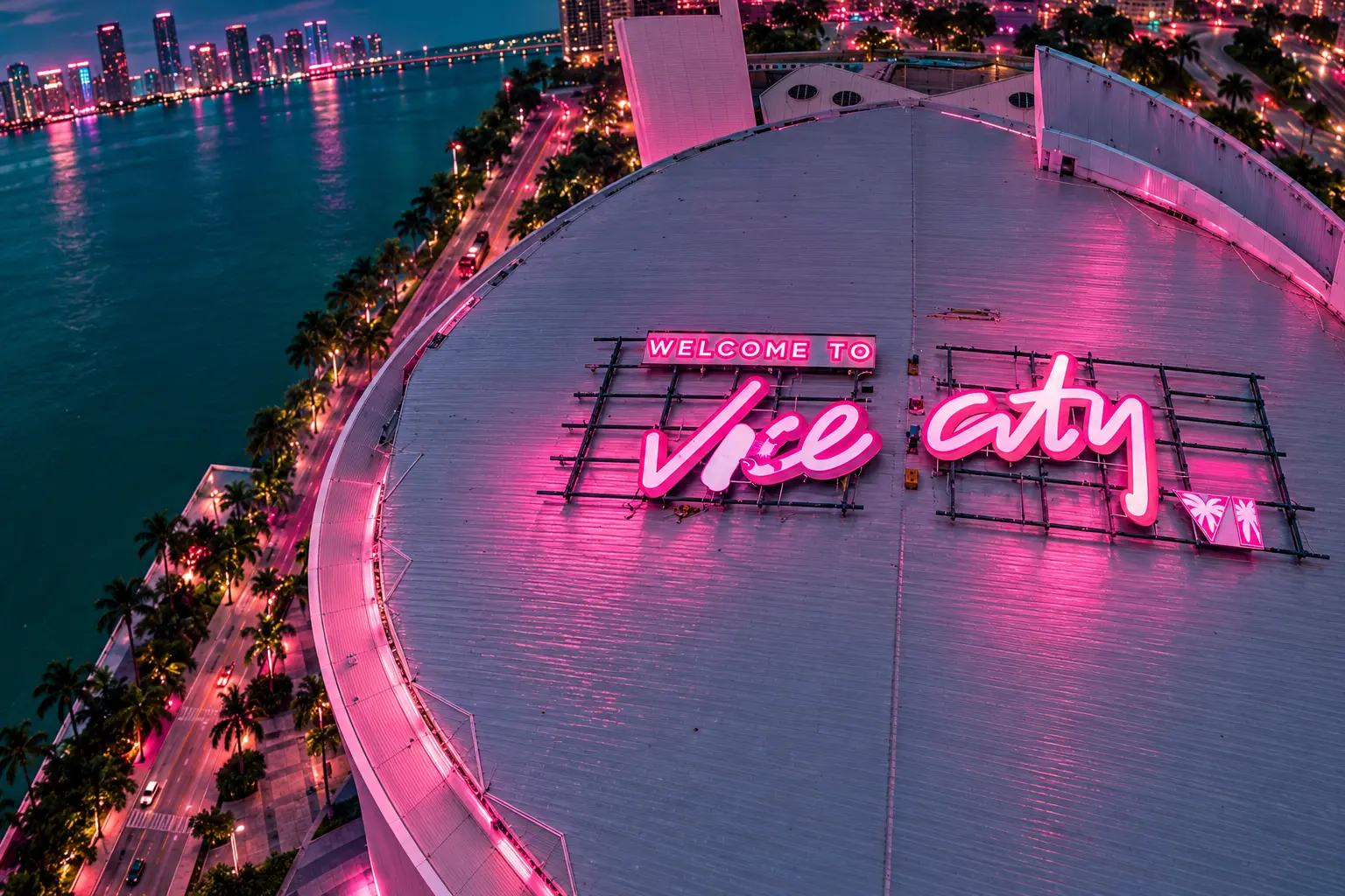 Miami-Dade sells Heat roof Vice City sign $975,000