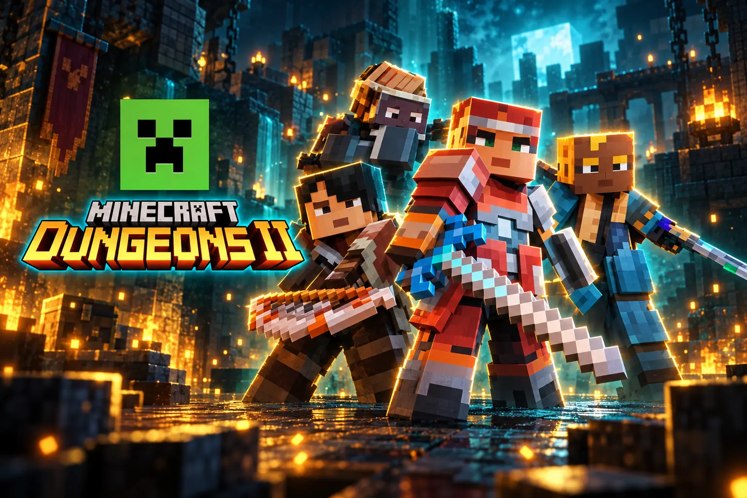 Minecraft Dungeons II mixed co-op dedicated servers