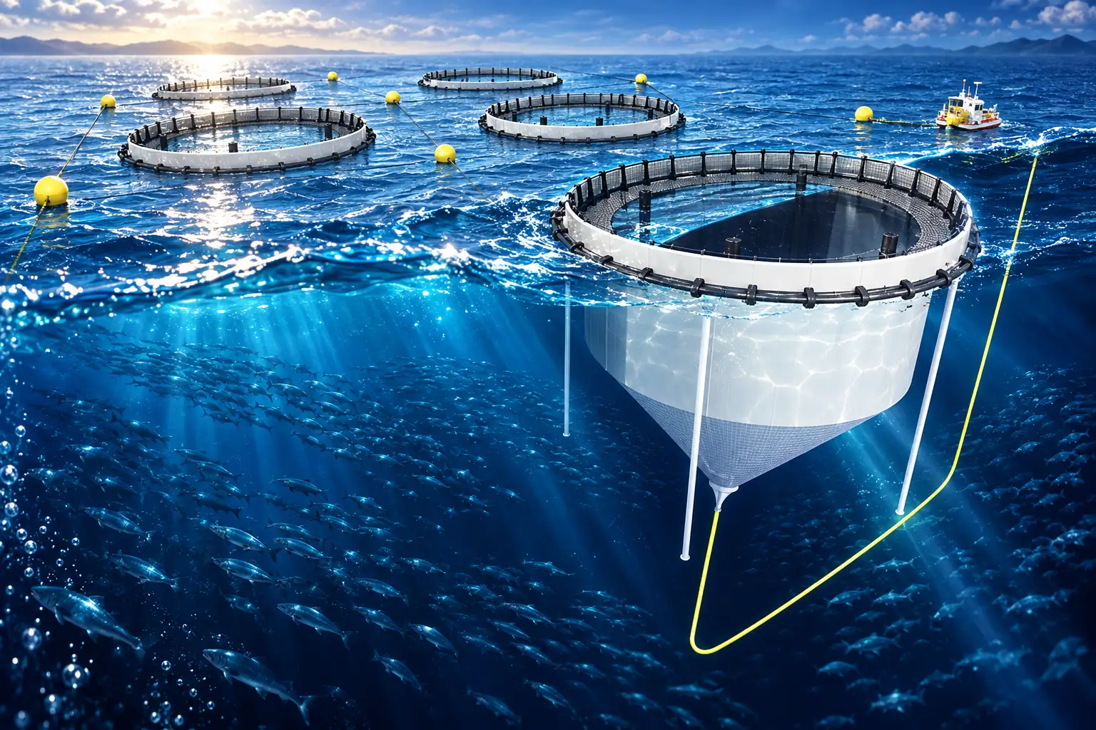 Mowi Scotland semi-closed salmon cage grant