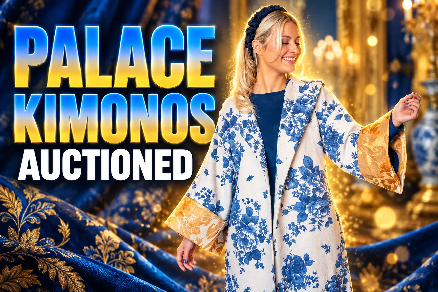 palace curtains upcycled into kimonos King's Foundation