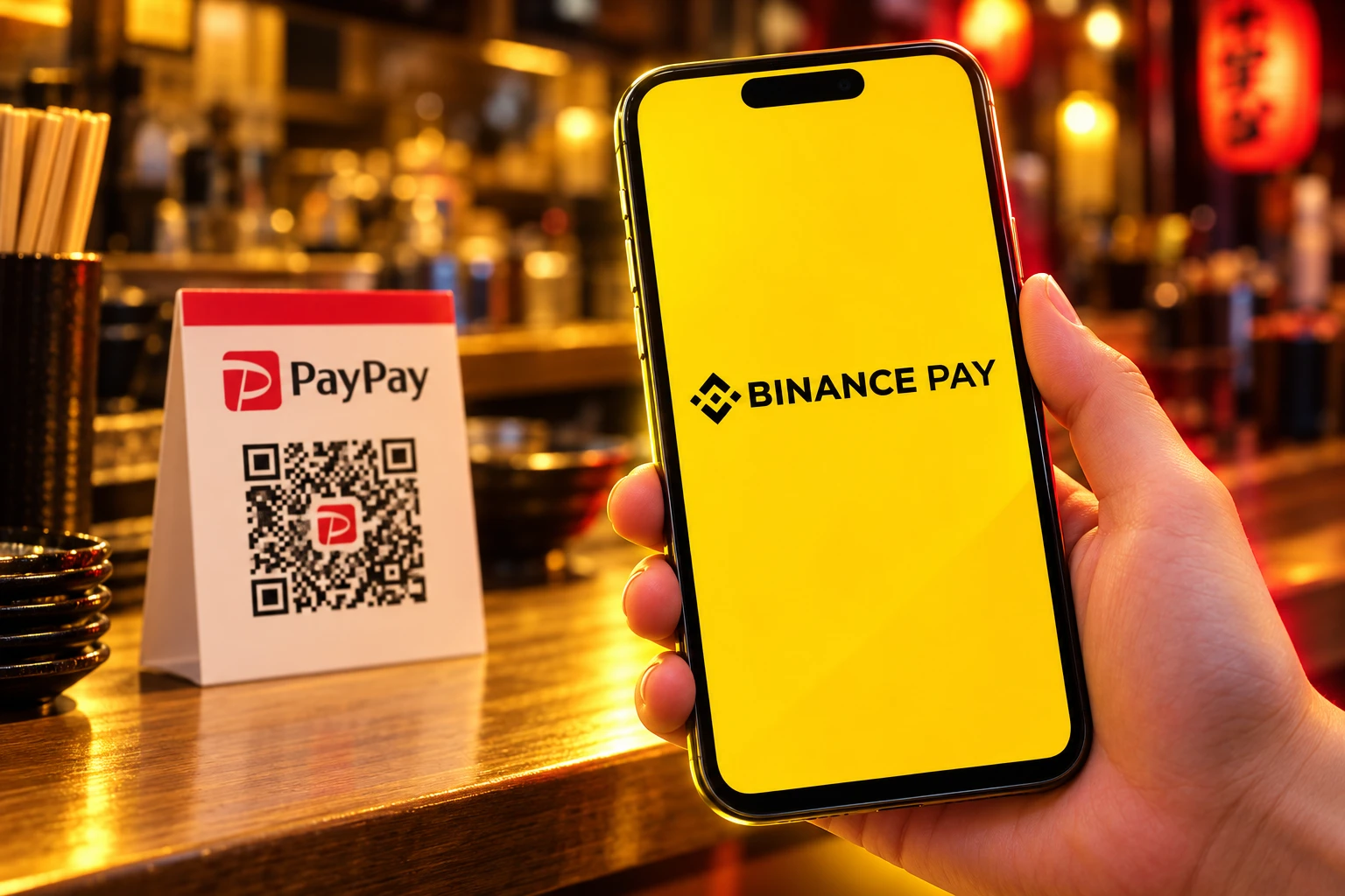 PayPay Binance Pay tourist checkout at Japan merchants