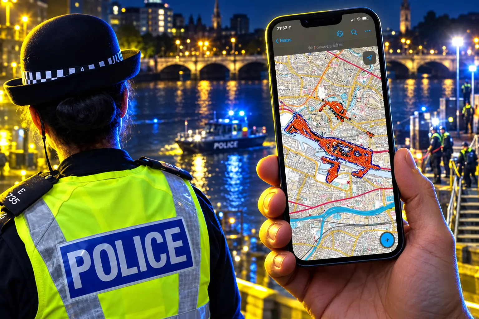 Police Scotland live search maps for officers