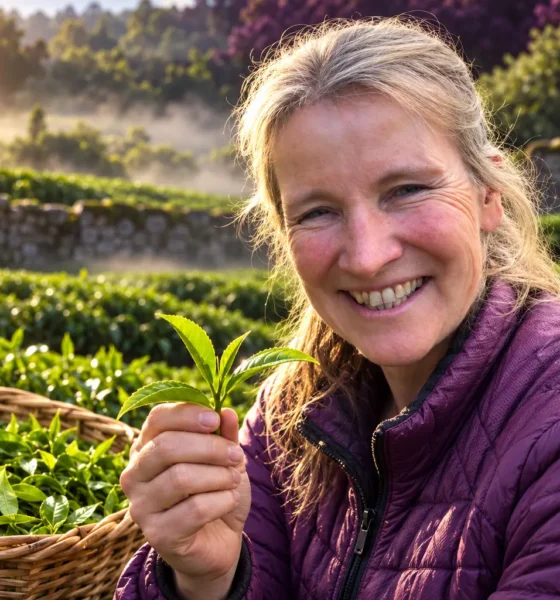 Scottish tea Kinnettles Gold climate farming Angus