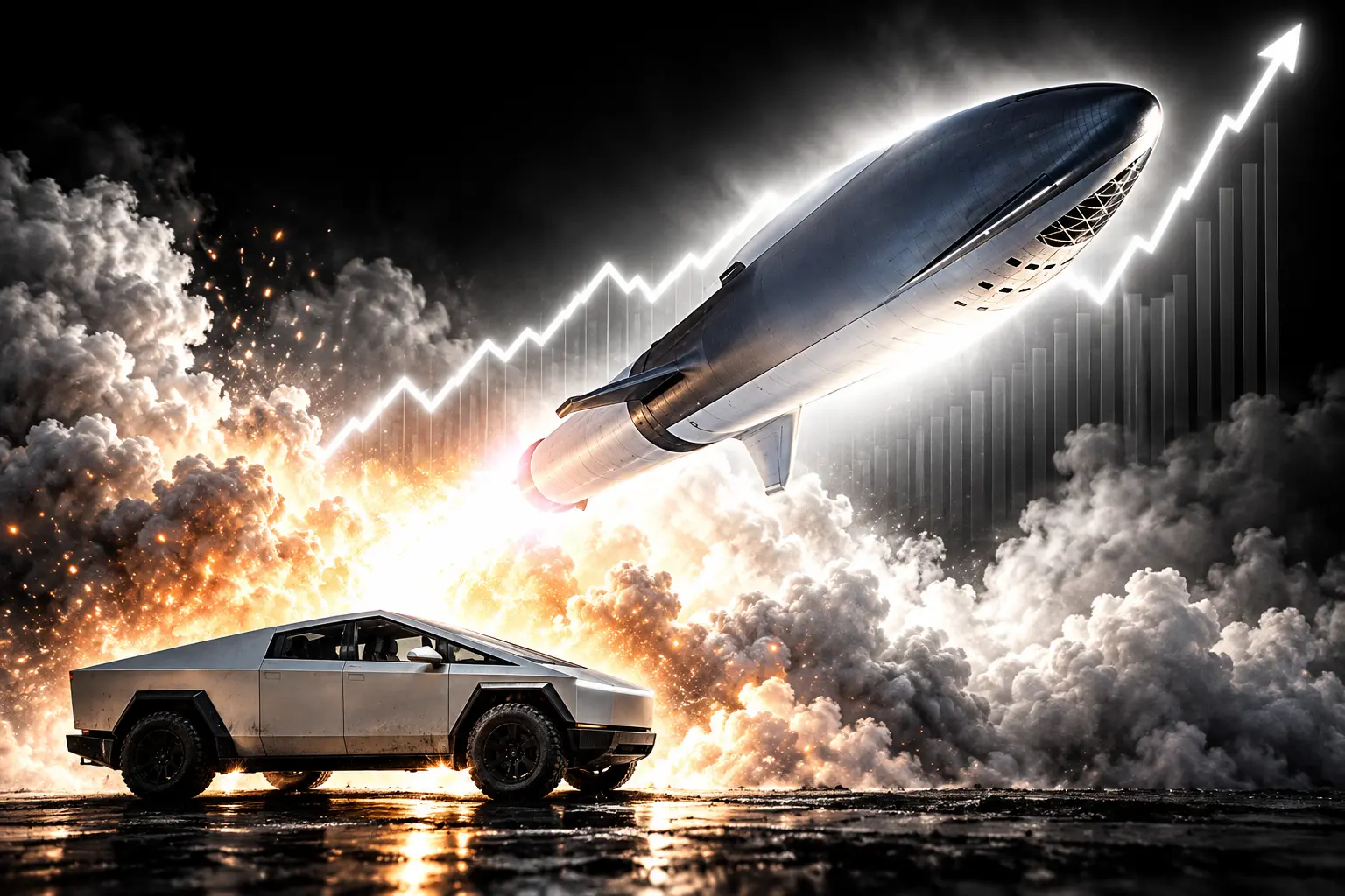SpaceX first public profit Tesla merger talks