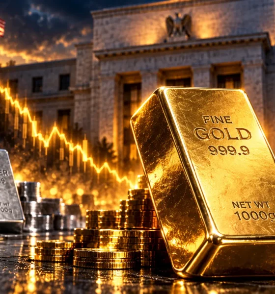 spot gold falls to $4122 after September PPI